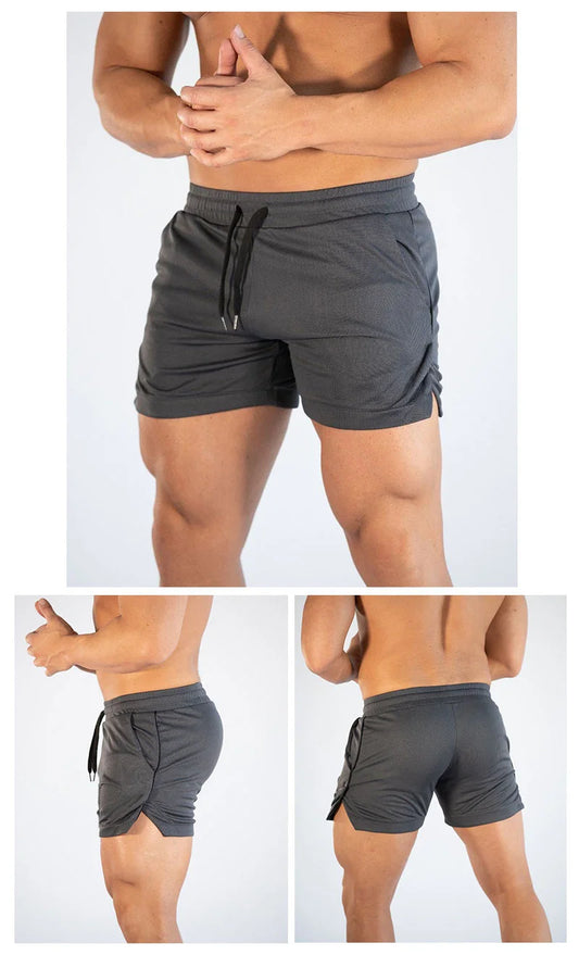 Men's Athletic Gym & Running Shorts – Elastic Waist, Pockets, Solid Color | M–XXXL