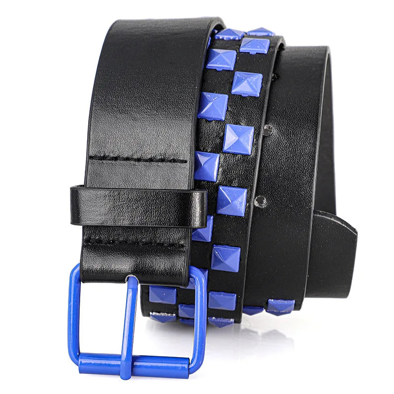 Unisex Rivet Belt – Punk Rock Y2K Dopamine Style | Men & Women