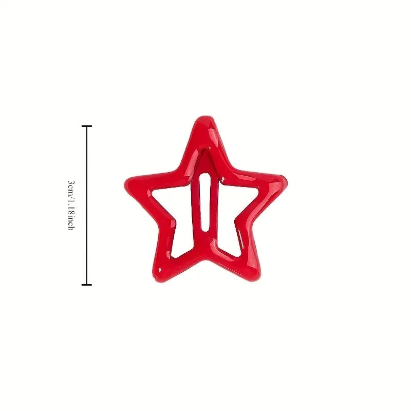 20-Pack Colorful Star BB Hair Clips – Cute Barrettes for Girls & Kids