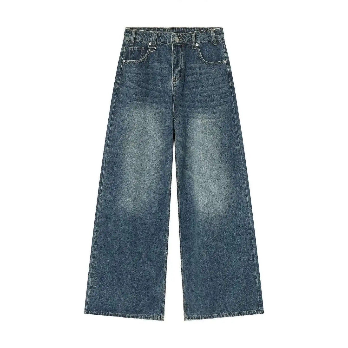Vintage Wide-Leg Jeans – Men's Camo & Washed Denim