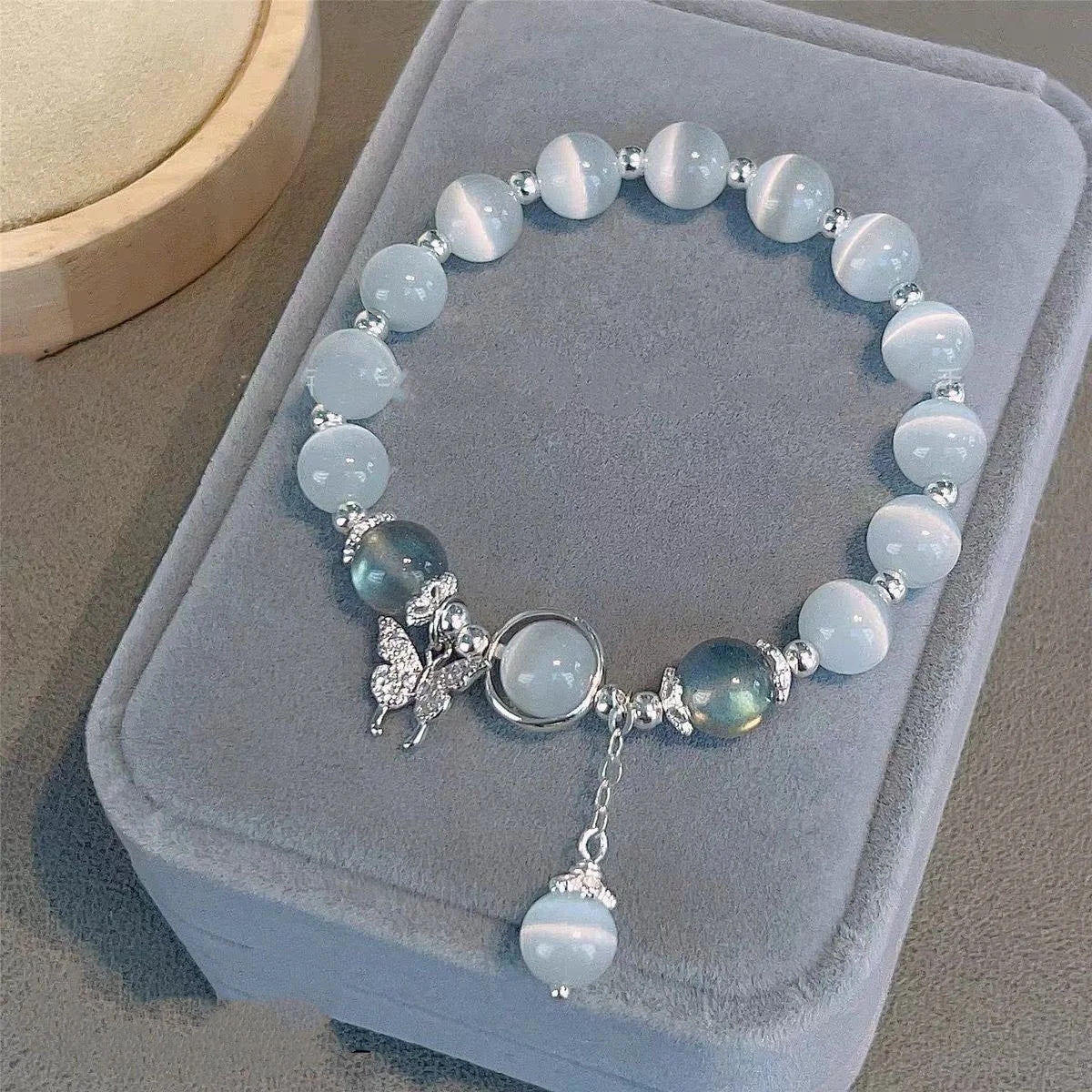 Women's Crystal Beads Bracelet | Korean Flower, Fox & Feather Tassel Friendship Jewelry Gift