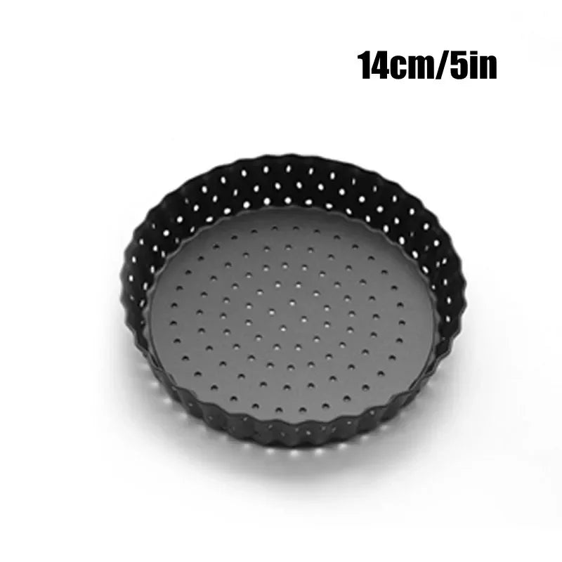 Perforated Non-Stick Pizza & Cake Pan – Carbon Steel Baking Tray (5"/8"/9")