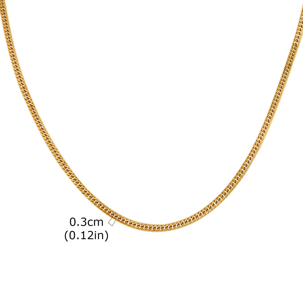 Men's Stainless Steel Cuban Link Chain Necklace Waterproof