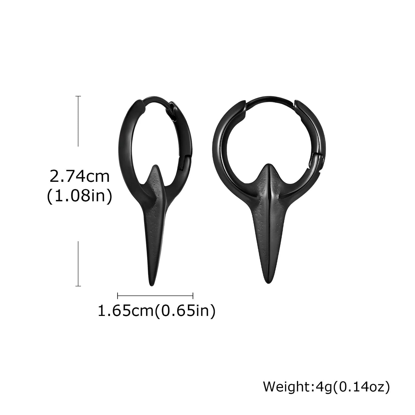 Men's Punk HipHop Hoop Earrings | Silver Color Metal Hoops Piercing Ear Jewelry - G - Catoure Men's Punk HipHop Hoop Earrings | Silver Color Metal Hoops Piercing Ear Jewelry