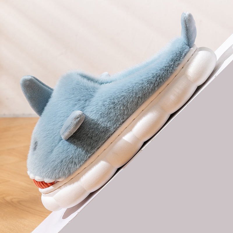 Fluffy Fur Slide Slippers – Women's Cozy Platform Indoor Shoes