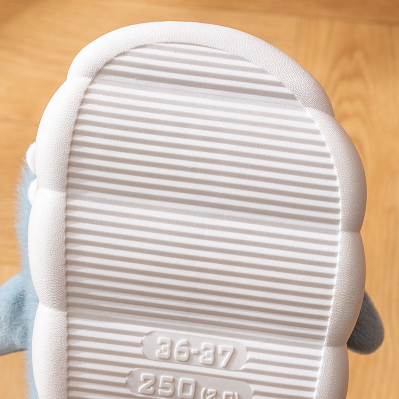 Fluffy Fur Slide Slippers – Women's Cozy Platform Indoor Shoes