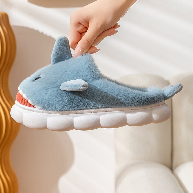 Fluffy Fur Slide Slippers – Women's Cozy Platform Indoor Shoes