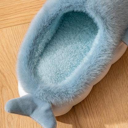 Fluffy Fur Slide Slippers – Women's Cozy Platform Indoor Shoes