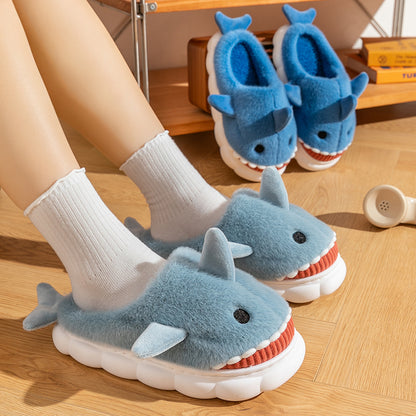 Fluffy Fur Slide Slippers – Women's Cozy Platform Indoor Shoes