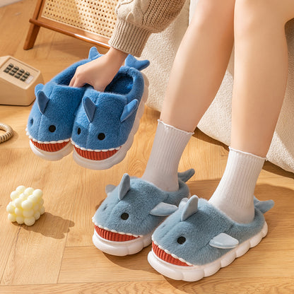 Fluffy Fur Slide Slippers – Women's Cozy Platform Indoor Shoes