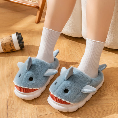 Fluffy Fur Slide Slippers – Women's Cozy Platform Indoor Shoes