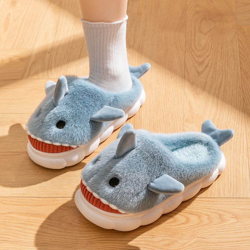 Fluffy Fur Slide Slippers – Women's Cozy Platform Indoor Shoes