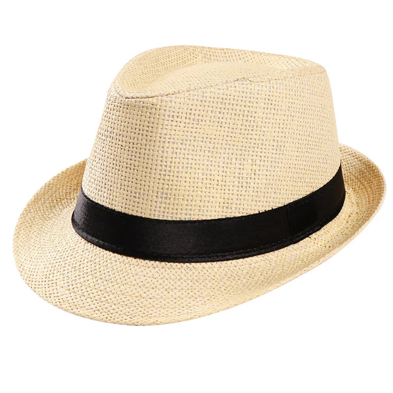 Women's Foldable Wide Brim Straw Beach Hat – UV Protection Sun Cap