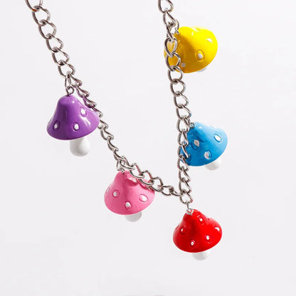 Cute Rainbow Resin Keychain & Waist Chain – Bear, Mushroom & Flower Designs