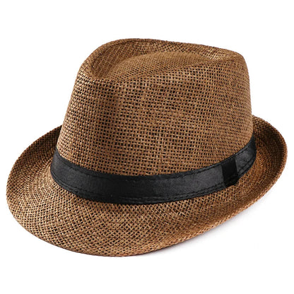 Women's Foldable Wide Brim Straw Beach Hat – UV Protection Sun Cap