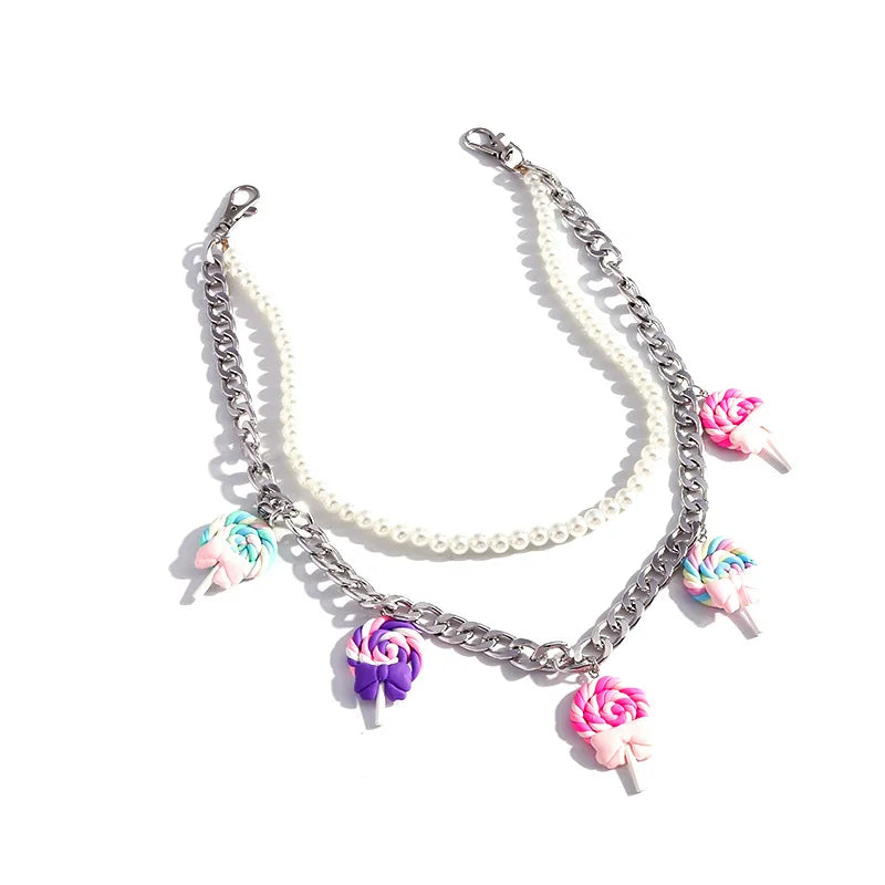 Cute Rainbow Resin Keychain & Waist Chain – Bear, Mushroom & Flower Designs