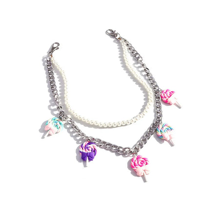 Cute Rainbow Resin Keychain & Waist Chain – Bear, Mushroom & Flower Designs