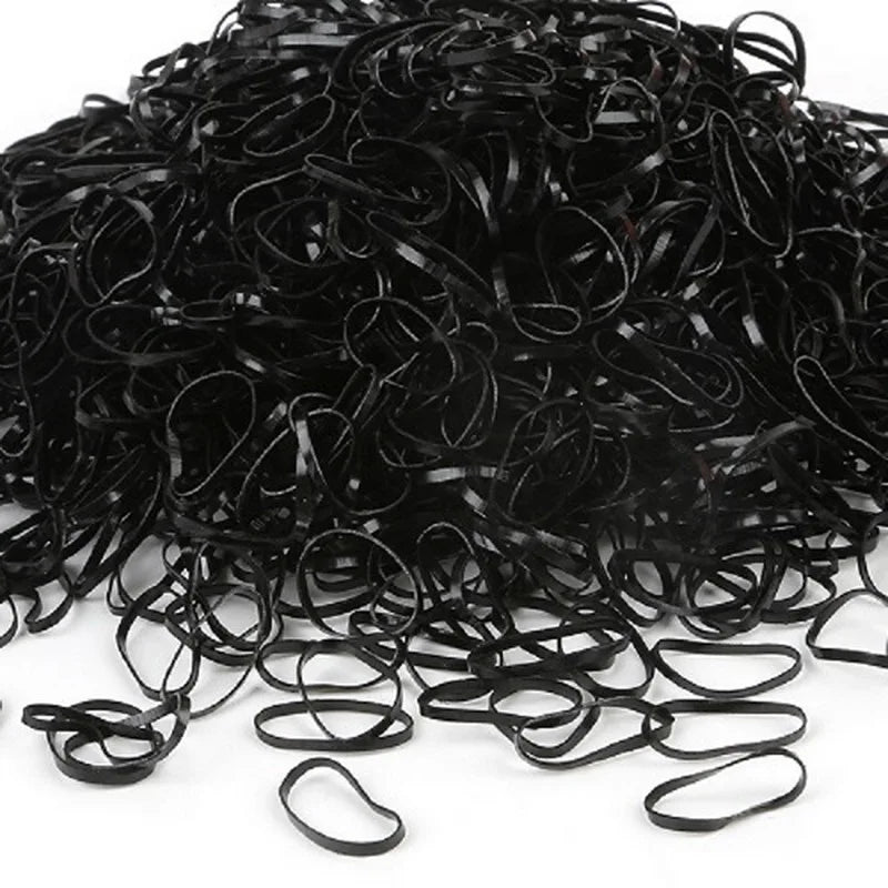 Kids Hair Elastics: 1000 Pcs Colorful Rubber Bands