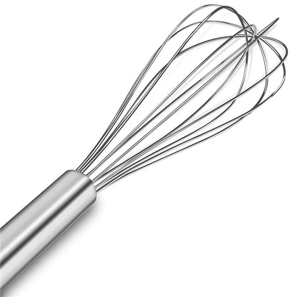 Stainless Steel Balloon Whisk – Hand Egg Beater & Mixing Tool in 8", 10" & 12"