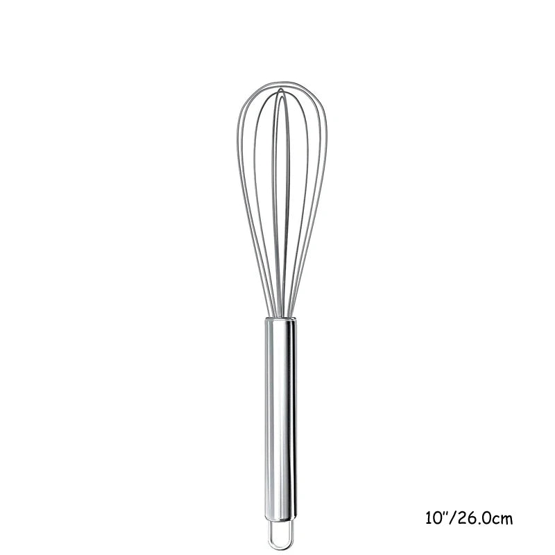 Stainless Steel Balloon Whisk – Hand Egg Beater & Mixing Tool in 8", 10" & 12"