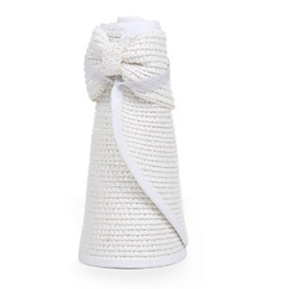 Women's Foldable Wide Brim Straw Beach Hat – UV Protection Sun Cap