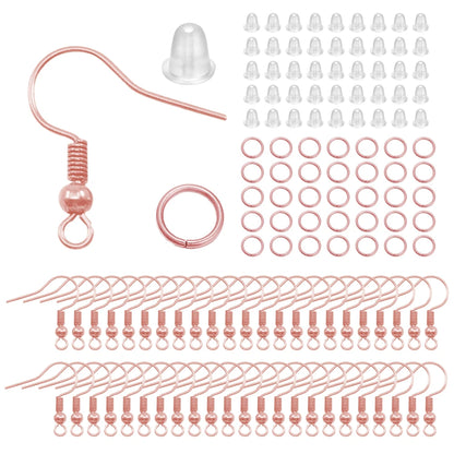 Hypoallergenic Earring Hook Kit | 100/300pcs Fish Hooks, Jump Rings & Ear Wires for DIY Jewelry Making
