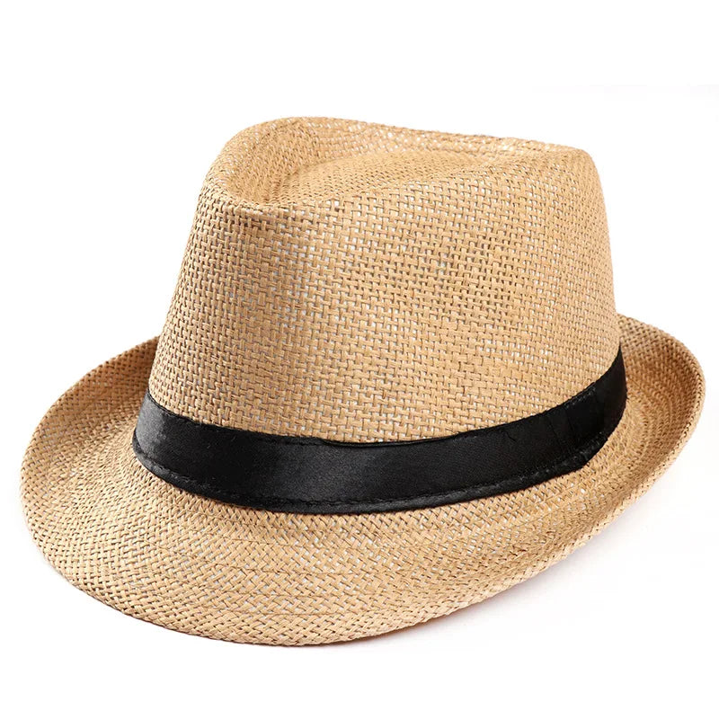 Women's Foldable Wide Brim Straw Beach Hat – UV Protection Sun Cap