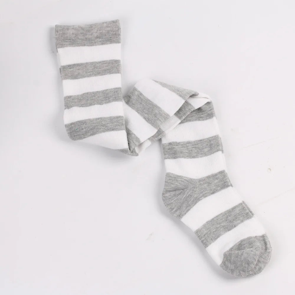 Women's Striped Thigh High Stockings | Black, White & Pink Over-Knee Lolita Harajuku Y2K Socks