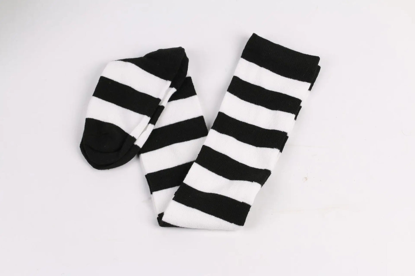 Women's Striped Thigh High Stockings | Black, White & Pink Over-Knee Lolita Harajuku Y2K Socks