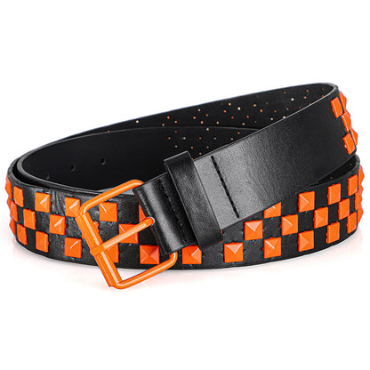 Unisex Rivet Belt – Punk Rock Y2K Dopamine Style | Men & Women