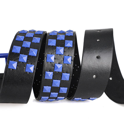 Unisex Rivet Belt – Punk Rock Y2K Dopamine Style | Men & Women