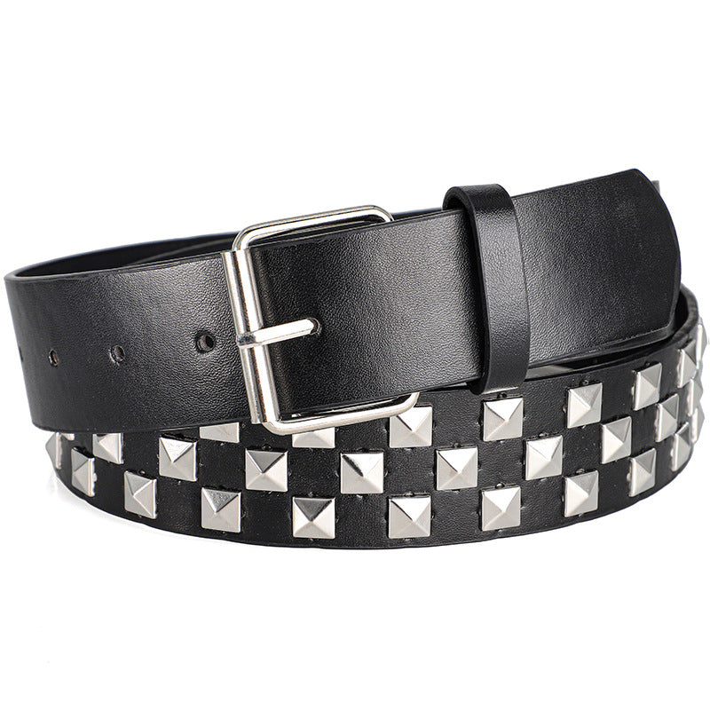 Unisex Rivet Belt – Punk Rock Y2K Dopamine Style | Men & Women