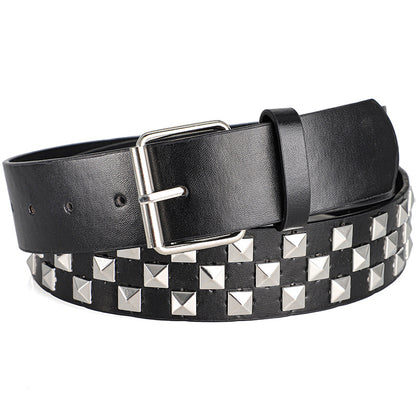 Unisex Rivet Belt – Punk Rock Y2K Dopamine Style | Men & Women