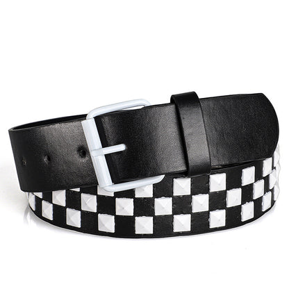 Unisex Rivet Belt – Punk Rock Y2K Dopamine Style | Men & Women