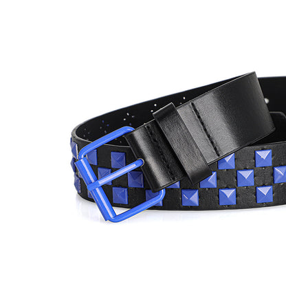 Unisex Rivet Belt – Punk Rock Y2K Dopamine Style | Men & Women