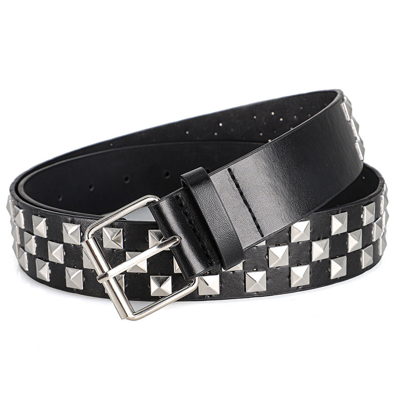 Unisex Rivet Belt – Punk Rock Y2K Dopamine Style | Men & Women