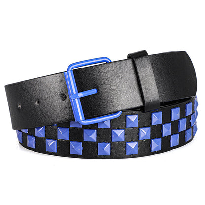 Unisex Rivet Belt – Punk Rock Y2K Dopamine Style | Men & Women