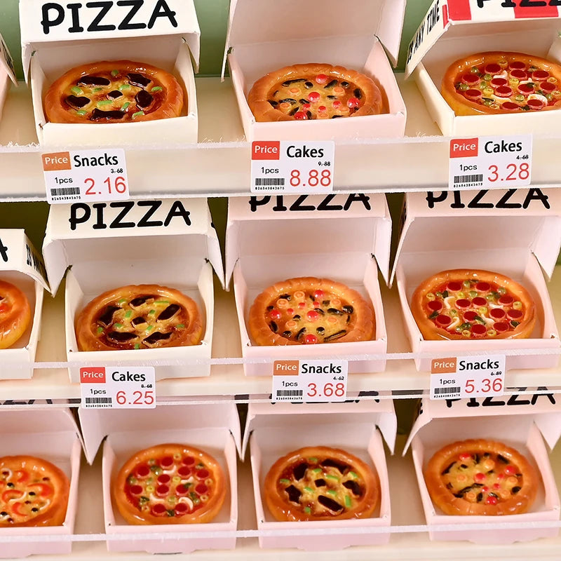 Cute Miniature Pizza Dollhouse Toy Set | 6–10pcs 1/12 Scale Kitchen Food Model for Kids & Collectors