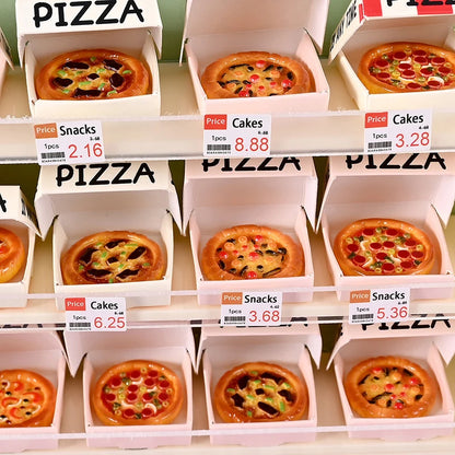 Cute Miniature Pizza Dollhouse Toy Set | 6–10pcs 1/12 Scale Kitchen Food Model for Kids & Collectors