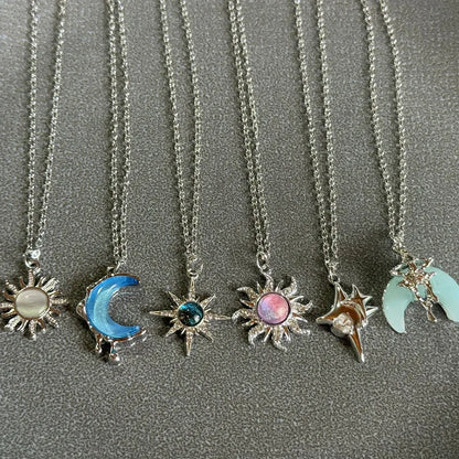 Crystal Star Friendship Pendant Necklaces for Women and Men