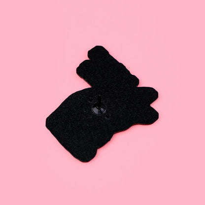 Funny LGBT Pride Enamel Pin – Humor Quote Black Cat Lapel Badge
