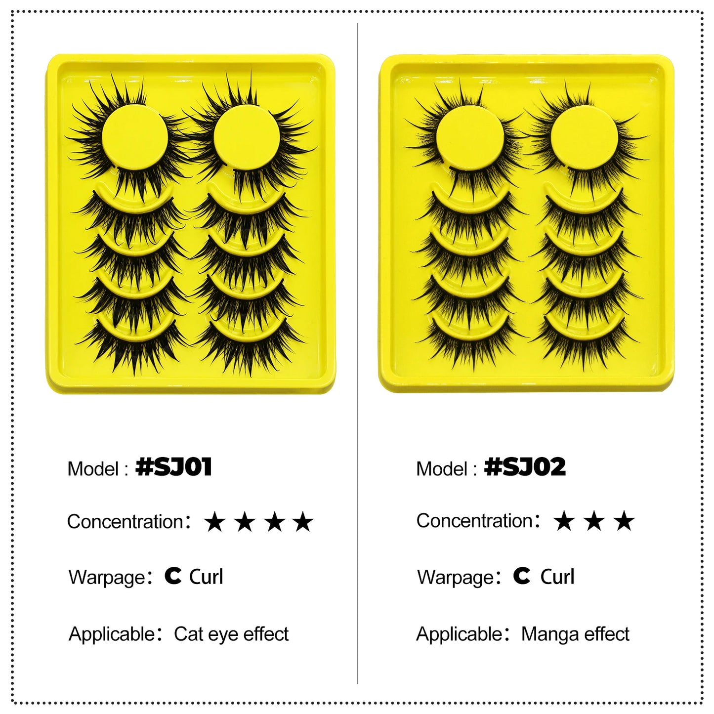 Cat Eye Manga Lashes | 3D Faux Mink Wispy Natural Winged Elongated False Eyelashes