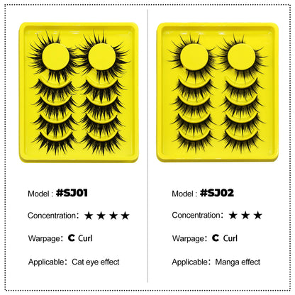 Cat Eye Manga Lashes | 3D Faux Mink Wispy Natural Winged Elongated False Eyelashes