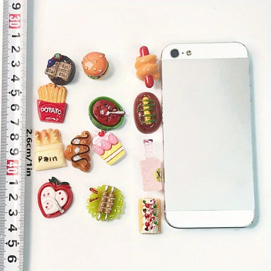 Miniature Food Resin Toys | Mixed Dollhouse Kitchen Pretend Play Set for Creative Kids