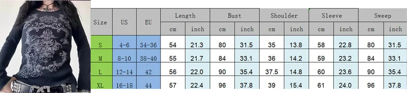 Women's Y2K Grunge Skull Graphic Thermal T-Shirt | 90s Vintage Aesthetic Long Sleeve Pullover Top