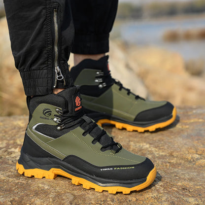 Steel Toe Cap Leather Work Safety Boots for Men