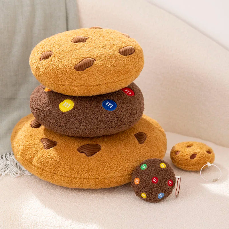 Kawaii Chocolate Cookie Plush Pillow — Squishy Stuffed Toy & Decor