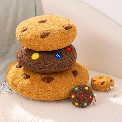 Kawaii Chocolate Cookie Plush Pillow — Squishy Stuffed Toy & Decor