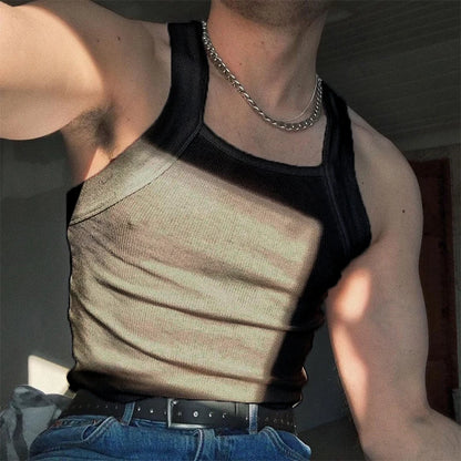 Men's Solid Color Sports Tank Top – Sleeveless Gym Vest, Streetwear | S–5XL