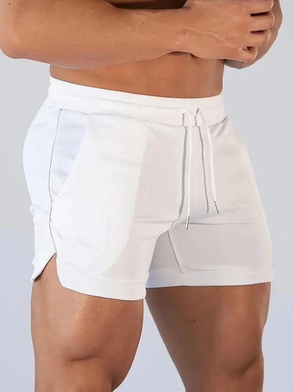 Men's Athletic Gym & Running Shorts – Elastic Waist, Pockets, Solid Color | M–XXXL